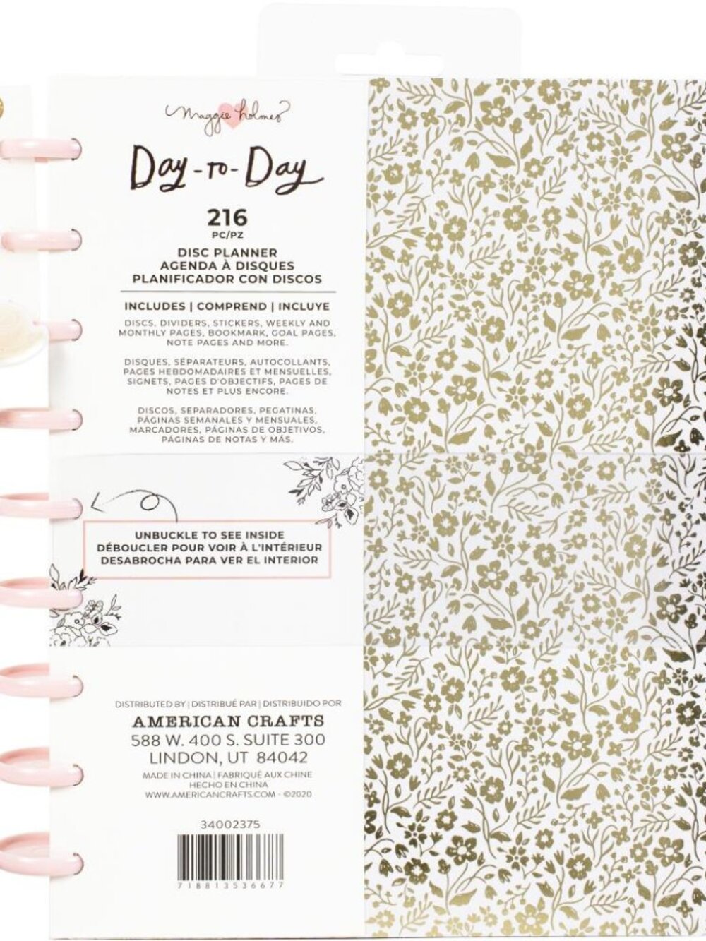 American Crafts , Maggie Holmes Day-to-Day Undated 12-Month Planner - NWOT